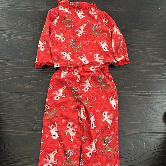 Rudolph the Red Nose reindeer Size 3t Girls Pjs - Picture 7 of 8